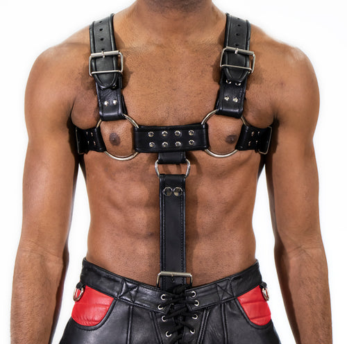 Chest Harness with Penis Strap Yellow L