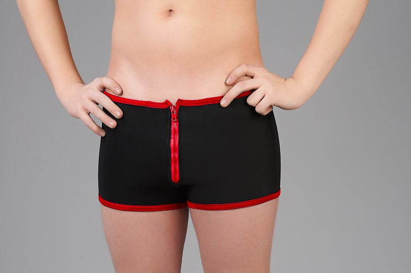 N Shorts Zipper Black L