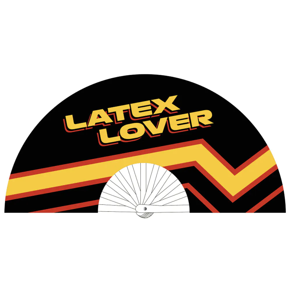Pride-Fächer aus Latex mit Zickzackmuster von Chambers of Love