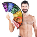 Pride Fan PRIDE PALET Bobo Bear 64 cm klappernder Fächer in Regenbogenfarben mit Figuren aus Chambers of Love