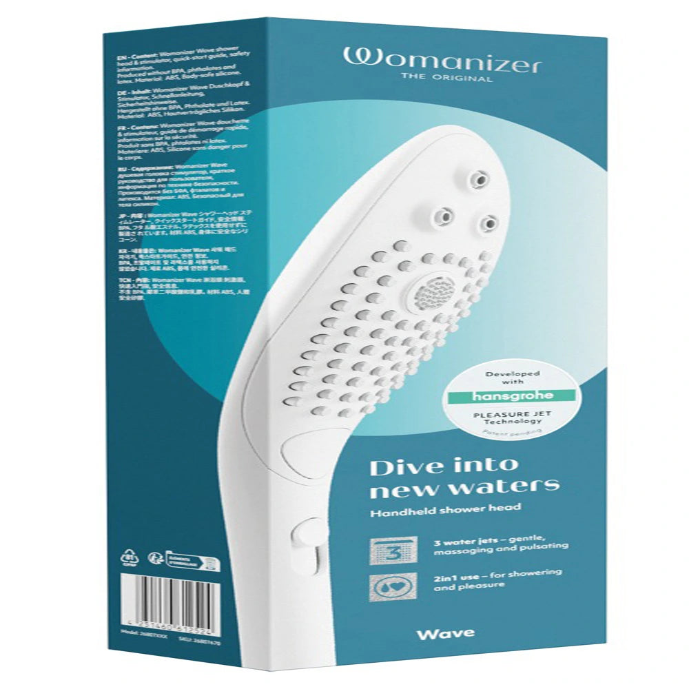 Intim duschmunstycke Womanizer Wave – 3 vattenstrålar för intim stimulans, Chambers of Love
