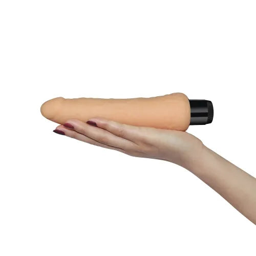 SV: realistisk vibrator Xtreme Feel 20 cm storlek i handflata hudfärgad TPR från Chambers of Love