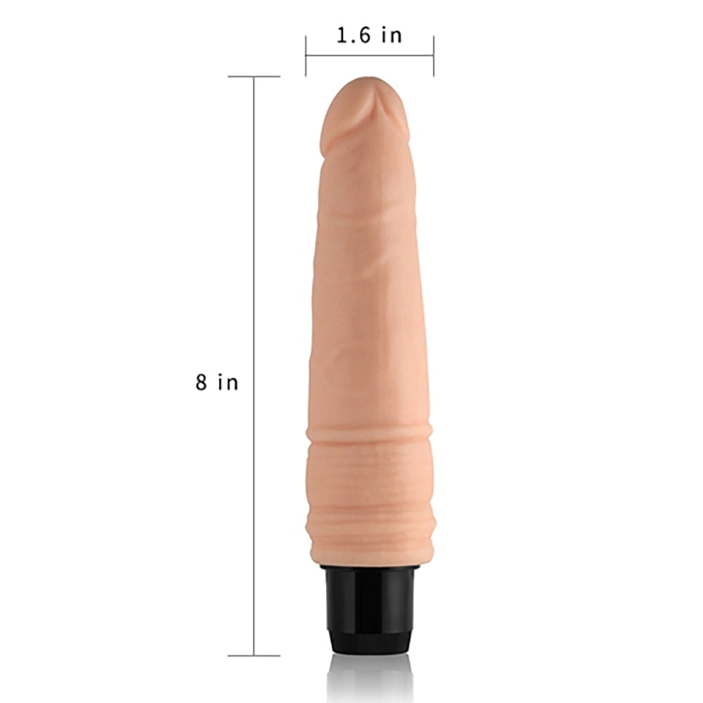 realistisk vibrator Xtreme Feel rak slät 19 cm med mått 1,6 tum diameter – Chambers of Love
