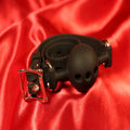 Andningsbar silikon boll gag i storlek S och svart färg från Chambers of Love för BDSM och bondage