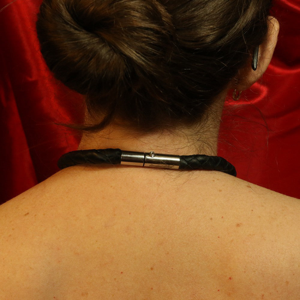 BDSM Flätat Läderhalsband