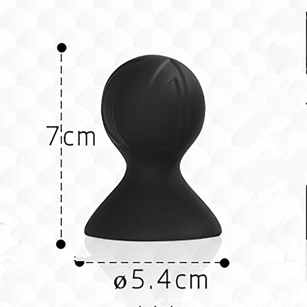 Mott angivelse på den Svarta silikone BDSM Sugkoppar för bröstvårtor 7 x Ø5,4 cm från Chambers of Loves sortiment