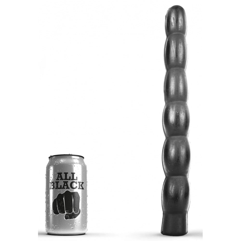 Dildo Stem AB16 All Black Beaded 28 x 4 cm