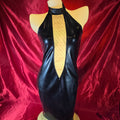 Schwarzes Datexkleid mit Mesh – von vorne – Chambers of Love