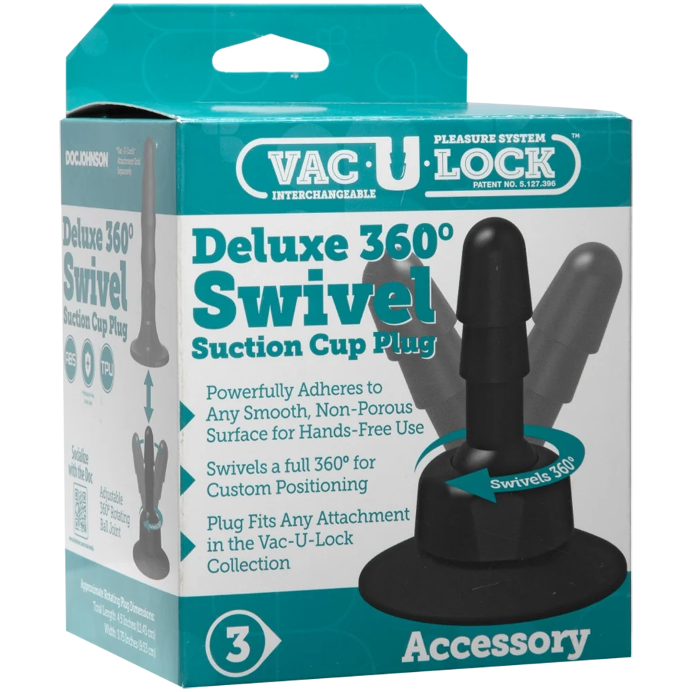Doc Johnson Vac-U-Lock Deluxe 360 ​​– Schwenkbare Verpackung und Produktinformationen von Chambers of Love